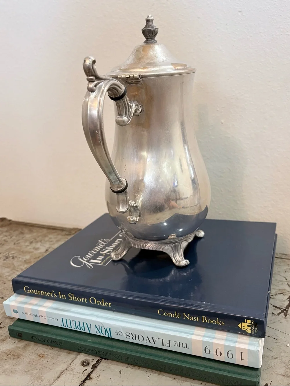 Silver Tone Vintage-Style Coffee Pot